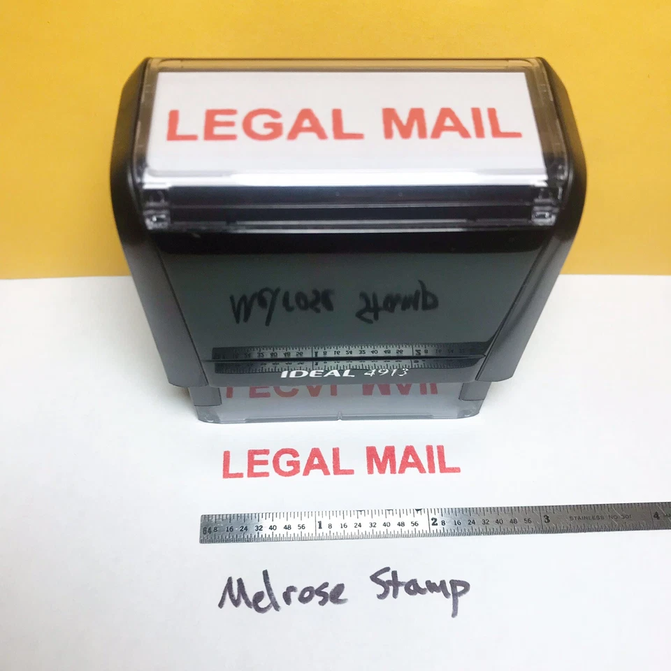 Legal Mail Rubber Stamp Red Ink Self Inking Ideal 4913 - Image 1 of 1