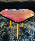 Gorgeous Pink Heart Shape Glitter Resin Coffee Side Table