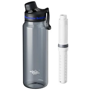Bottiglia filtro acqua borraccia filtro incorporato premium per escursioni, campeggio - Foto 1 di 8