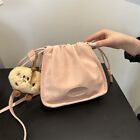 Korean Shoulder Bag Temperament Hand Bag New Drawstring Bucket Bag  Women