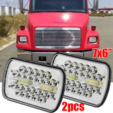 2x Fit Freightliner FL50 FL60 FL70 FL80 5x7" 7x6'' LED Headlights Hi/Lo Beam DOT