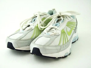 NIKE Women's 7 or Youth 5.5 - White & Lime Green Mesh Athletic Sneakers Shoes - Picture 1 of 11