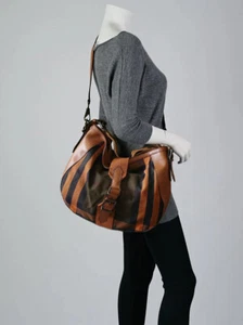 NEW Burberry Vintage Horse Check Webbing Ashwood Hobo Shoulder Bag $1195 NEW - Picture 1 of 12