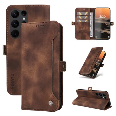 For iPhone 15 Plus 14 13 12 11 Pro Leather card wallet Cover Shockproof Case - Image 1 of 4
