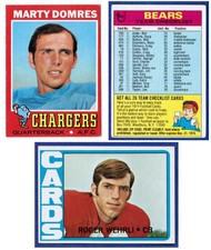BEARS CARDINALS CHARGERS Topps Football Card 1971 1972 1973 1974 U PICK 30%Off 2