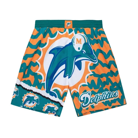 MIAMI DOLPHINS 2023 NFL MITCHELL & NESS JUMBOTRON 2.0 SUBLIMATED SHORTS Cover