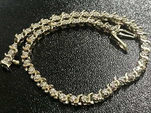 Bracciale Tennis 4MM 14K Oro Bianco Oltre 12 Ct Diamanti Creati in Laboratorio 7,25" Pollici - Foto 1 di 6