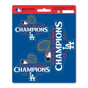Los Angeles Dodgers 2024 World Series Champions Sheet of 3 Sticker Decals - Picture 1 of 1