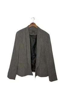 Long Tall Sally Blazer Open Front Size US 18 Grey career womens - Picture 1 of 4