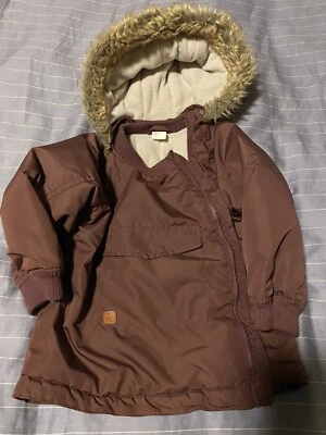 Пальто для девочек H&M со съемным капюшоном 1,5-2 года - Изображение 1 из 4