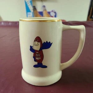 Vintage Budweiser Beer Cup/Mug BUD MAN OFFICIAL PRODUCT - Picture 1 of 4