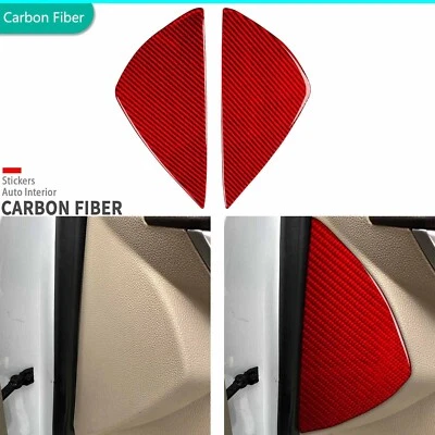 Cubierta de ranura de panel lateral de fibra de carbono roja para Cadillac XTS 2013-2019 Foto 1 de 4