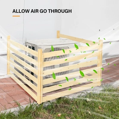 Valla de privacidad aire acondicionado valla 3 paneles paneles paneles de valla de privacidad para exteriores Foto 1 de 4