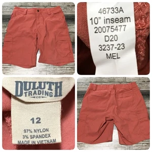 Duluth Trading Dry On The Fly Cargo Shorts Women’s 12 Pink Coral (Inseam 10) - Picture 1 of 8