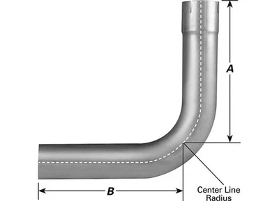 AP Exhaust 10557 90 Degree Elbow Pipe Bend 5" In/Out Diameter 11" Length 5.5 CLR Foto 1 de 3