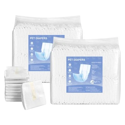 Disposable Male Dog Diapers Super Absorbent Male Dog Wraps M Size 96 Count - Image 1 of 4