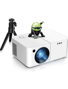 Mini Smart Projector, Android 12 Portable HD Projector 14000 Lumen 1080P  - Picture 1 of 10