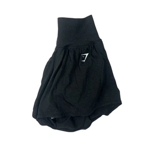 GymShark Shorts Vital Seamless 2.0 2 in 1 Black Size XS Flowy Activewear - Picture 1 of 7