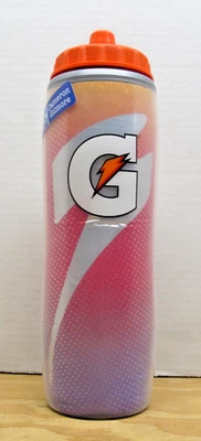 Garrafa de plástico GATORADE Insulated Squeeze: 30 oz - "Fusion Purple Flame" (869) - Imagem 1 de 4