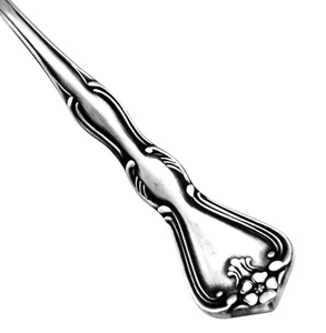 Noritake Silver SYLVIA Stainless 18-8 Floral Satin Black Accent Flatware CHOICE - Foto 1 di 15