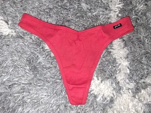 VS Panty perizoma cotone rosa a costine NUOVO TAGLIA SMALL ROSSO - Foto 1 di 2
