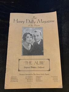 Henry Duffy magazine of the theater - The Alibi May 26, 1929 - Foto 1 di 5