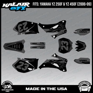 Graphics Kit for Yamaha YZ250F YZ450F (2006-2009)  Evader Series - Smoke - Picture 1 of 4