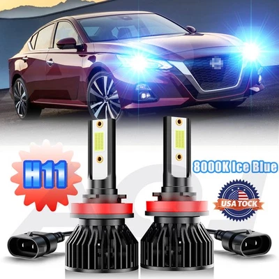 For Nissan Altima 2009-2019 2pc LED Headlight High/Low Lights 8000K blue Bulbs - Image 1 of 4