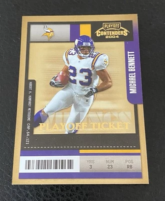 2004 Playoff Contenders Playoff Ticket 083/150 Michael Bennett Minnesota Vikings - Image 1 of 2