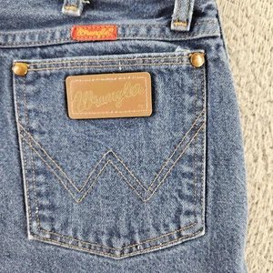 Vintage Wrangler Jeans Womens 16x32 Blue Denim High Rise Straight Leg Made USA - Picture 1 of 14