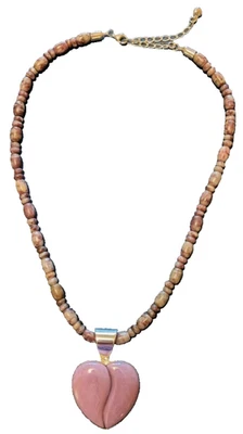 Collar de piedras preciosas Jay King DTR con colgante de corazón de cuarzo rosa lavanda de ley Foto 1 de 4