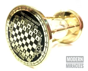 Antiguo temporizador de arena de latón náutico marítimo ajedrez estilo reloj de arena decoración de mesa  - Imagen 1 de 4
