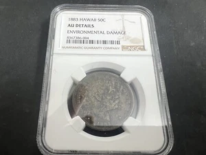 1883 KINGDOM OF HAWAII HALF DOLLAR ~ NGC AU Details - Picture 1 of 3