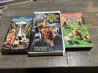Homeward Bound 1 & 2 VHS 90's kids classic movies w/ Original Story  Foto 1 de 3