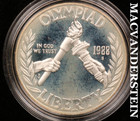 1988-S Olympiad Commemorative Silver Dollar- Gem Proof #Cap-434