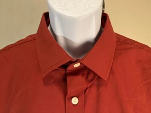UNTUCKit Men's solid burnt orange performance style l/s shirt XXL 2XL EUC - Picture 1 of 5