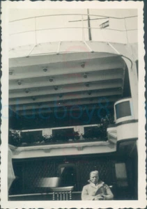 1934 Original Foto HAL SS Hamburg Balkon & Fahne W3,2" W Galetzki - Bild 1 von 3