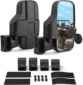 UTV Rear View Side Mirrors Set For Polaris Ranger RZR S XP Crew 570 800 900 1000 - Picture 1 of 9