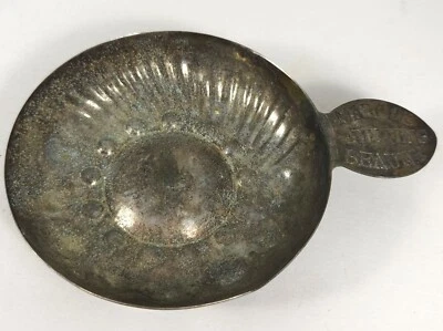 Piatto vintage argento Tastevin Marché aux Vins Beaune, Francia piattino degustazione vino - Immagine 1 di 4