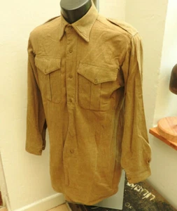 Camisa militar con fecha verde debajo de vestir de la Segunda Guerra Mundial servicio general (5346) - Imagen 1 de 11