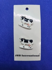 JHB International Cow Buttons on Card Shank Back Made in Germany - Picture 1 of 2