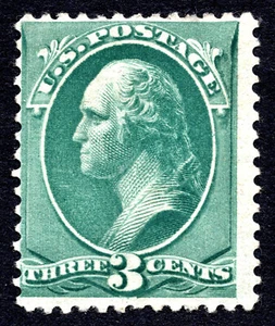 US 1881 3¢Washington Stamp #207 MH CV $70 - Picture 1 of 2