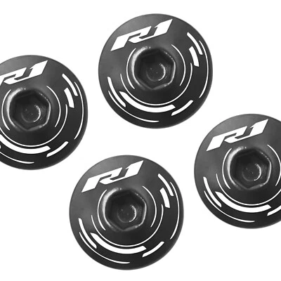Para Yamaha YZF R1 02 03 04 05 06 CNC Parabrisas Tornillo Pozo Tuercas Negro Foto 1 de 4