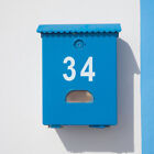 White Reflective Mailbox Number Stickers - Classic Die Cut Decals (Number 4)