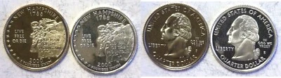 2000-S New Hampshire Statehood Quarter Silver & Clad Proofs 2 Coin Set - Image 1 of 3