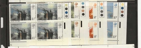 GREAT BRITAIN Plate Blocks...Sc# 736-739...Mint NH...1975...Art...SCV $4.20++ Cover