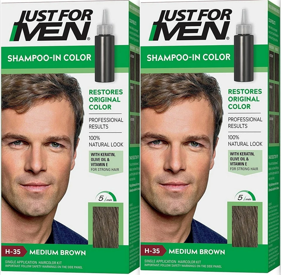 Just for Men H-35 MEDIUM BROWN Hair color Shampoo In ( 2 pack ) - Image 1 of 1