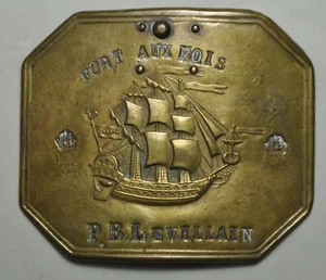 Plaque de métier - PARIS les Halles FORT aux pois P.B. LEVILLAIN Circa 1860-1900 - Picture 1 of 2