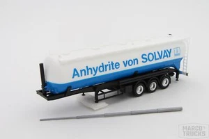 Herpa Silo trailer black/white/blue „Anhydrite von Solvay“ /HS179-2 - Picture 1 of 1