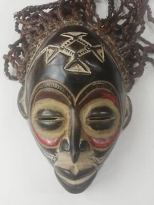 african tribal wall wooden mask from Angola - Picture 1 of 3